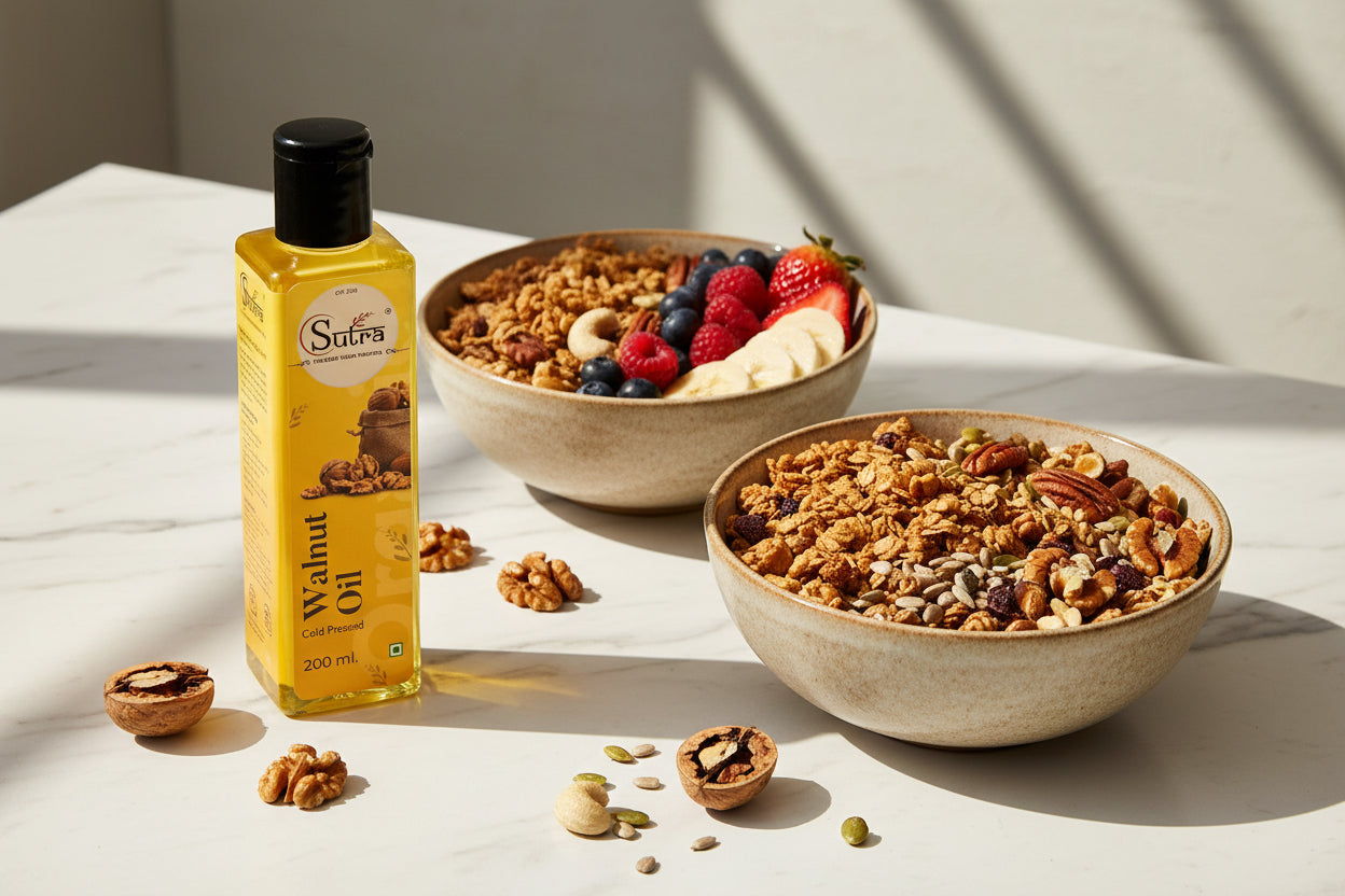 Sutrakart Wooden Chekku Walnut Oil – Brain Health Oil