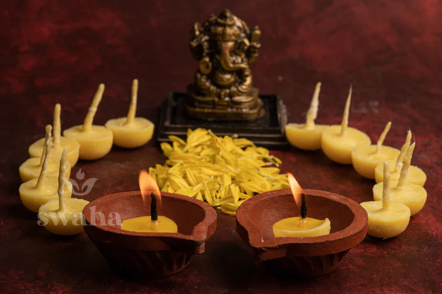 Swaha 30-Minute Ghee Diyas for Festivals and Pooja