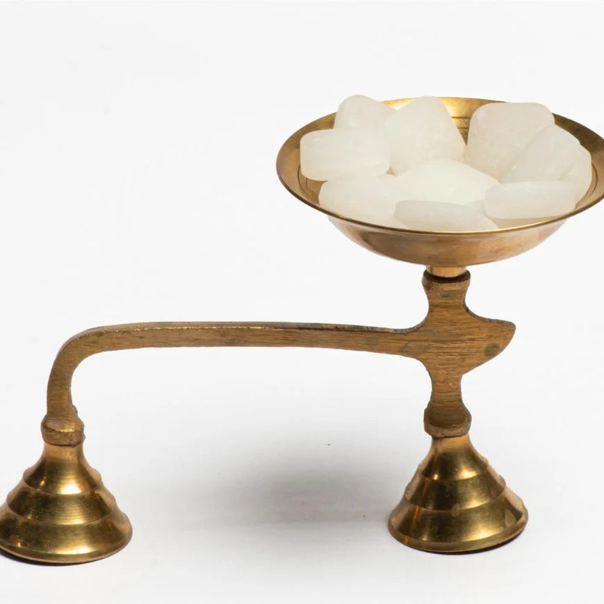 Swaha Camphor Tablet on Spoon for Rituals