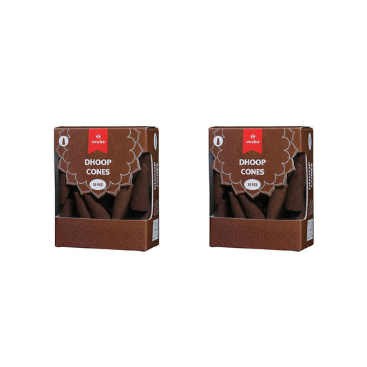 Swaha Dhoop Cones Pack of 30 by Sutrakart – Front View