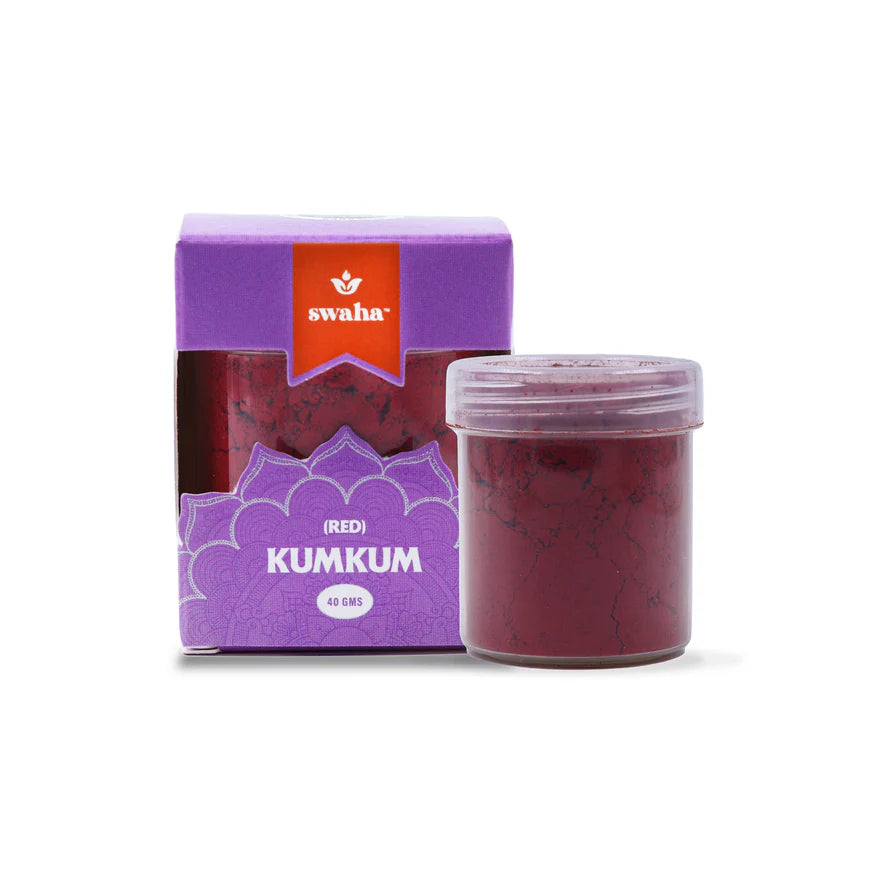 Swaha Pure Kumkum 40g Red Pack Front View