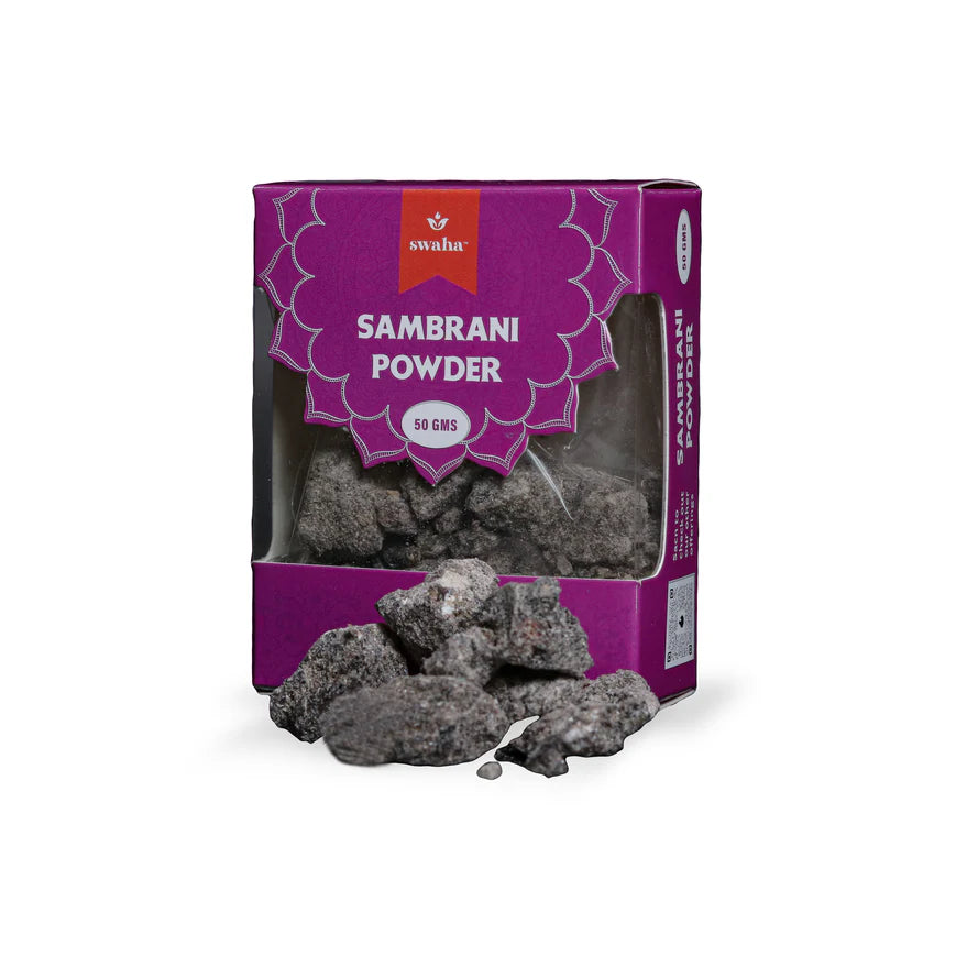Swaha Sambhrani Powder 50g Pack for Ritual Use