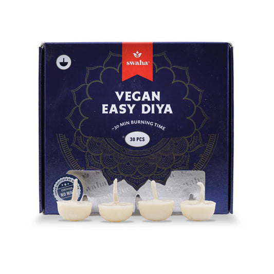 Swaha Vanaspati Ghee Diya 30 Pcs Front View Pack