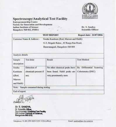 Traditional Tilak with Swaha Pure Kumkum
