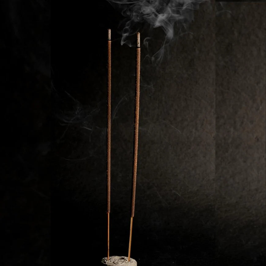 White Sage Agarbatti in a Spiritual Setup with Diyas and Crystals