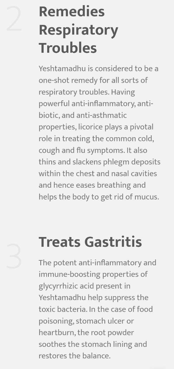 Parijata Herbs Yastimadhu Powder benefits for respiratory issues and gastritis treatment.