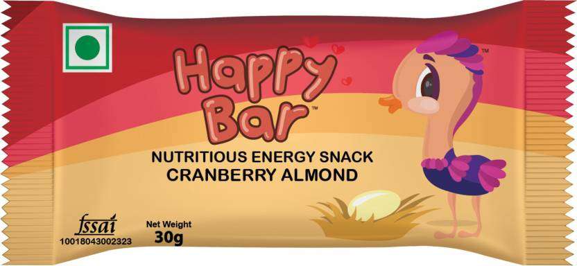 Happy Bar – Date Almond & Cranberry Energy Bar | Healthy Snack