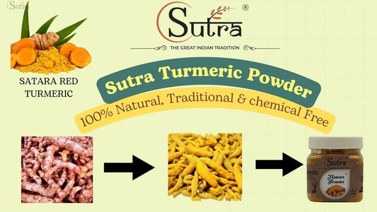 Discover Sutra Turmeric Powder: Pure Satara Goodness for Health and Wellness - SUTRA 