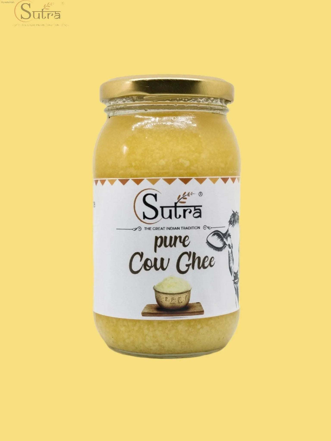 Ayurvedic healing ingredients with desi cow ghee at the center as liquid gold in natural medicine
