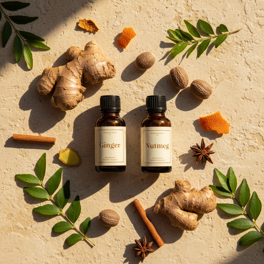 Ginger and Nutmeg Spice Oils