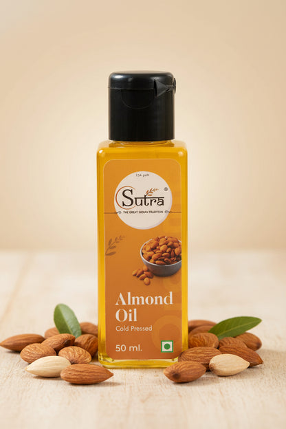 This 50ml bottle of pure cold pressed almond oil is perfect for daily skin moisturizing and hair nourishment. Ideal for sensitive skin and baby massage.