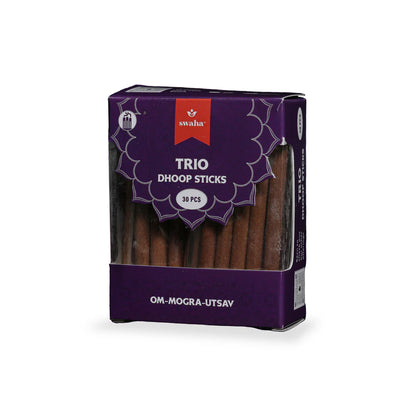 Charcoal-Free Trio Dhoop Stick Collection Burning