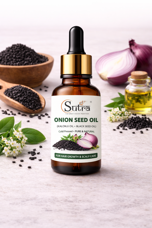 Onion Seed Oil | Pure Natural Hair Oil for Hair Growth & Nourishment | Sutra