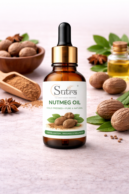 Nutmeg Essential Oil | Pure Natural Oil for Aromatherapy & Relaxation | Sutra