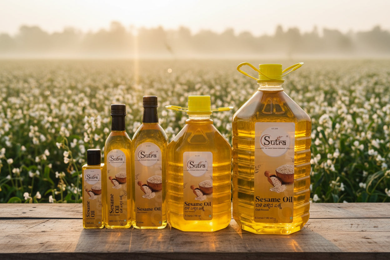 Traditionally Cold Pressed Til Oil o Various sizes