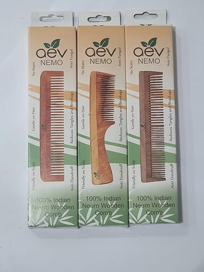 Compact Pocket Wooden Comb with Eco Packaging