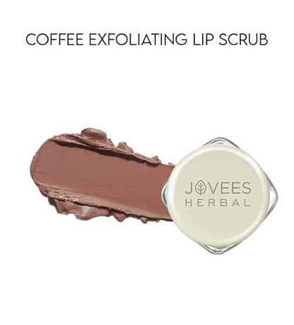 Jovees Coffee Exfoliating Lip Scrub, reduces pigmentation, softens lips, Sutrakart.