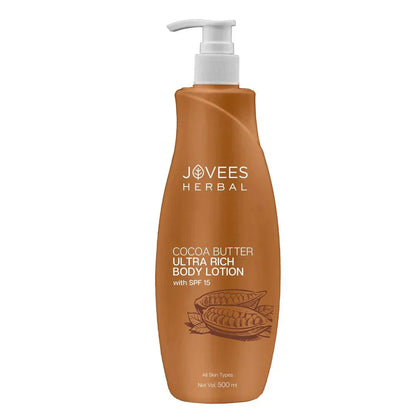 Jovees Cocoa Butter Hand & Body Lotion bottle, nourishes and hydrates skin, ideal for dry skin, 500 ml.