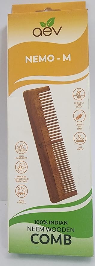 Neem Wood Comb on Cotton Cloth