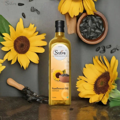 Premium Cold Pressed Sunflower Oil Bottle Sutrakart