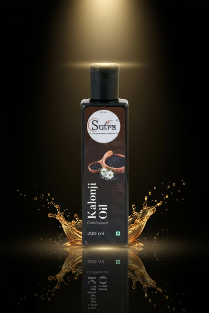 Pure Nigella Sativa Oil in Amber Glass Bottle