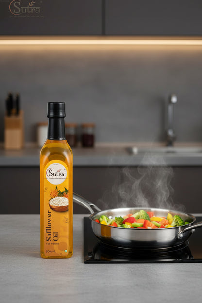 Pure Safflower Oil for Cooking and Health – Cold Pressed