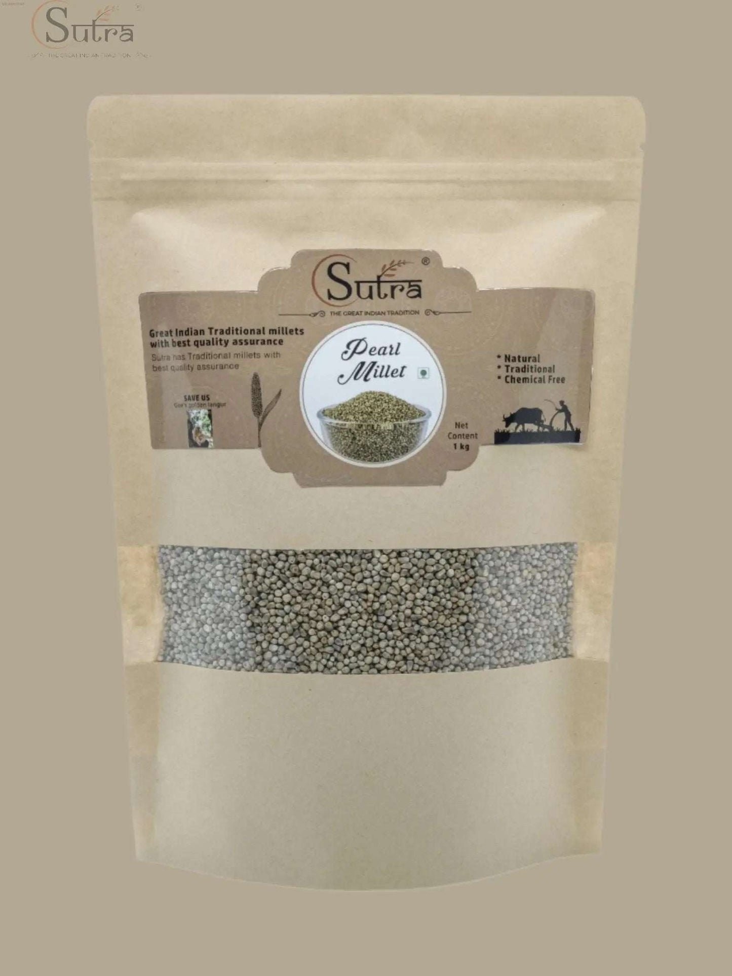 Sutra Natural Bajra Pearl Millet - Sajje | Wholesome & Nutritious GrPearl millet
