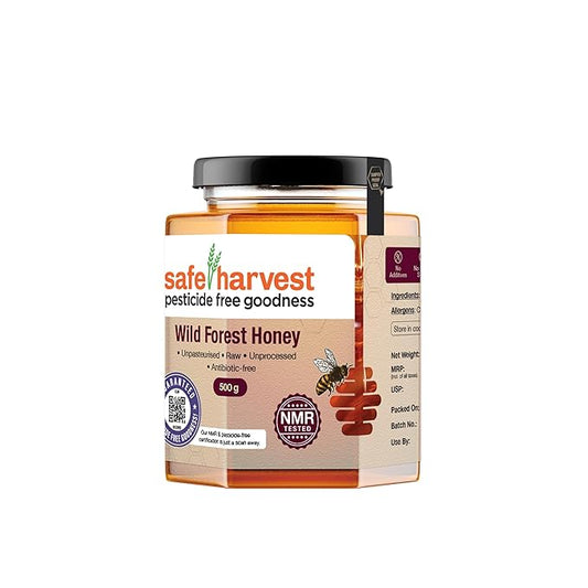 Safe Harvest Forest Honey 500g front jar 