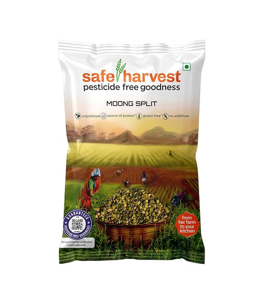 Safe Harvest Moong Split 500g Pack Front