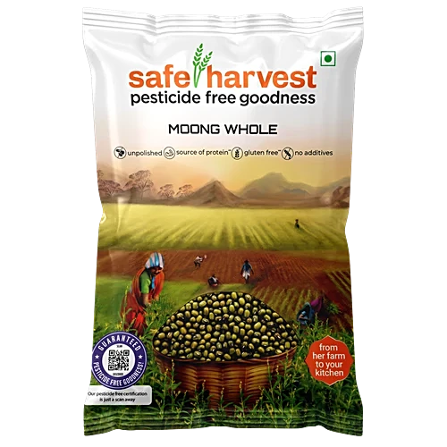 Safe Harvest Moong Whole 500g Front Pack