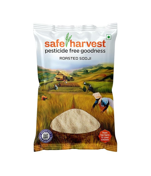 Safe Harvest Roasted Sooji 1kg pack – healthy and pesticide-free