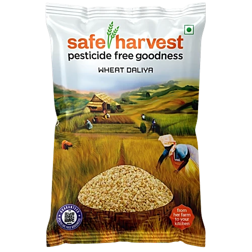 Safe Harvest Wheat Daliya 500g front pack 