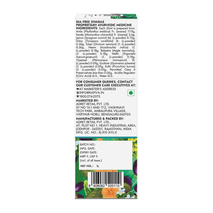 Supplement facts on back label