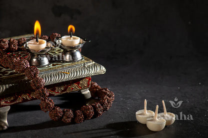 Swaha Eco-Friendly Ghee Diyas Lighting During Aarti