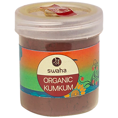 Swaha Pure Kumkum Maroon 40g Pack Front View