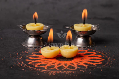 Traditional Decor Setup with Swaha Cow Ghee Diyas by Sutrakart