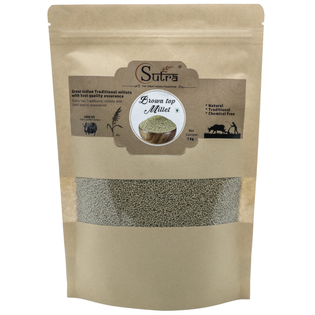 Sutra Unpolished Browntop Millet (Andu Korralu/Korale) | Healthy & Natural Grain