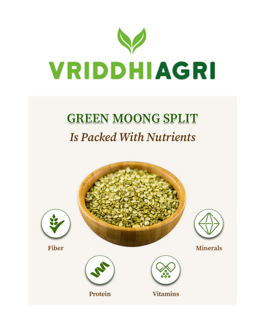 Vriddhi Organic Green Gram Split – 500g | High-Protein & Easy to Digest Vriddhi