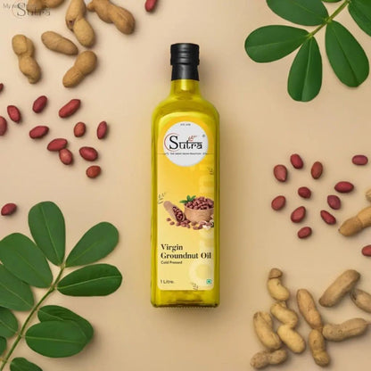 Virgin Groundnut Oil Wooden Cold Pressed @ Sutrakart
