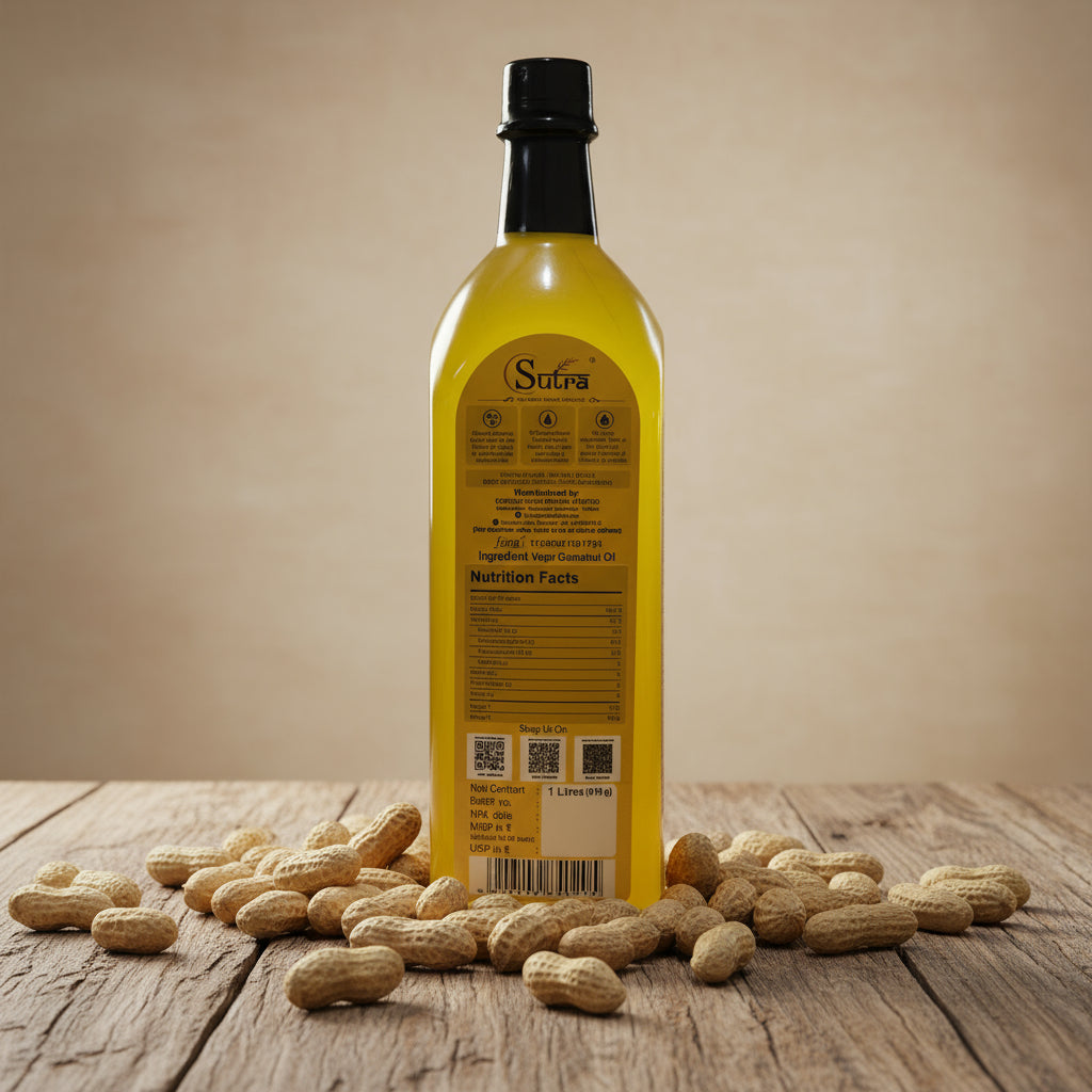 sutra virgin groundnut oil back photo 