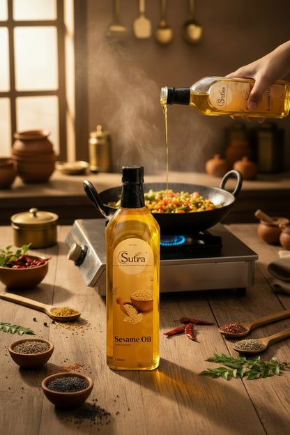 Wood Pressed Sesame Cooking Oil Online