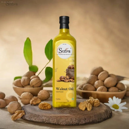 Wooden Cold Pressed Walnut Oil Bottle – Sutrakart