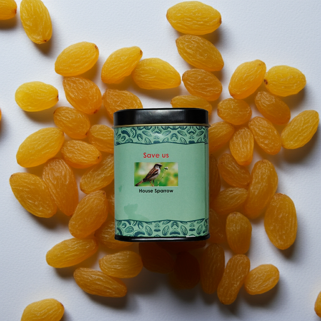 Sutra Golden Yellow Raisins | Premium Kishmish in Tin | Fresh, Natural & Nutritious Dry Fruits | 75g Pack