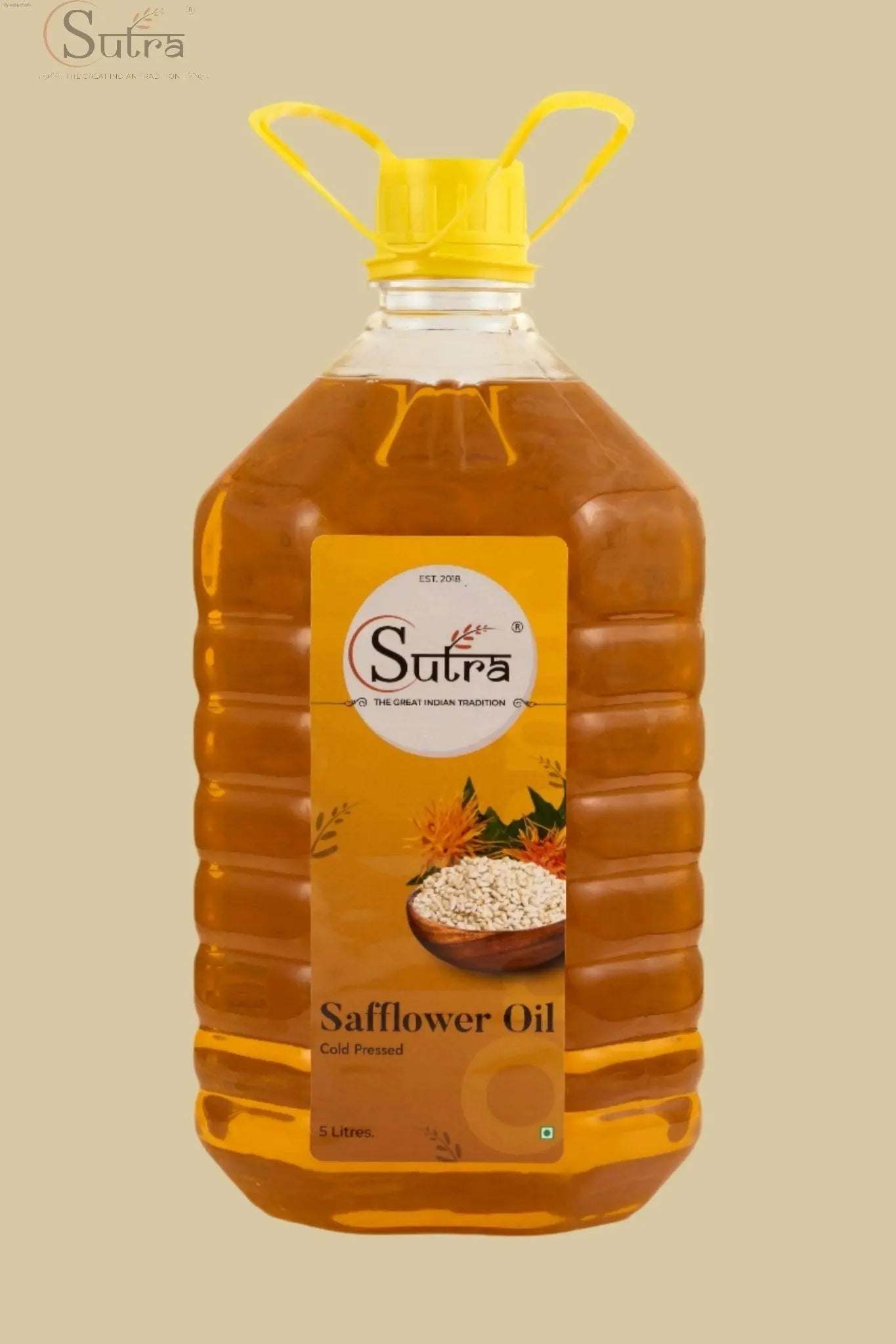 Sutra Cold-Pressed Safflower Oil 5L – 100% Pure & Unrefined Cooking Oil