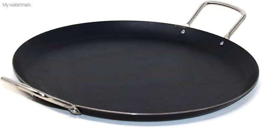 SUTRA Multi Purpose Tawa - Pure Iron with ergonomic handles for versatile cooking.